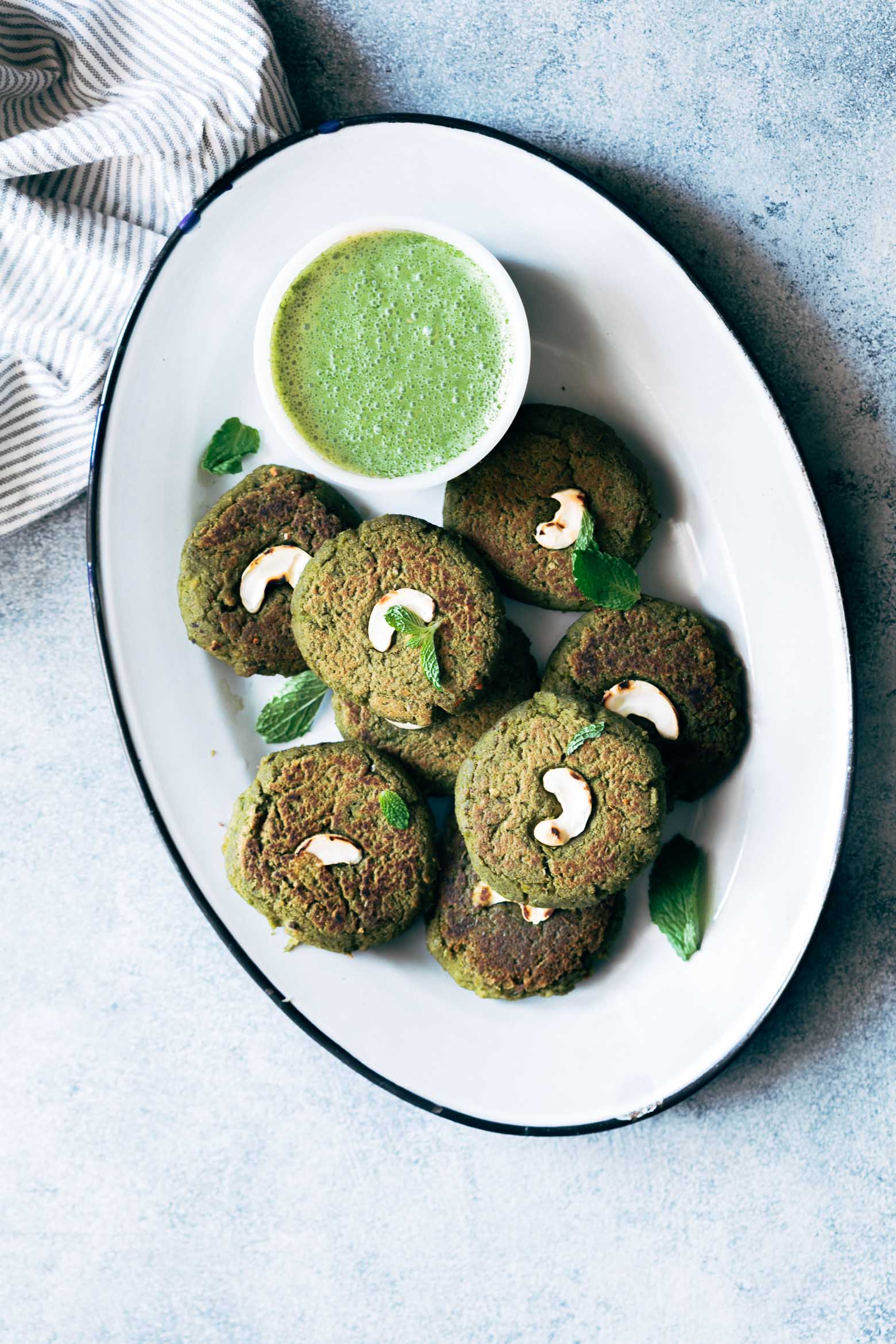 Easy to make soya hara bhara kebabs are a healthy twist to restaurant style hara bhara kebabs. These are perfect if you are looking for vegetarian kebabs to serve your guests!